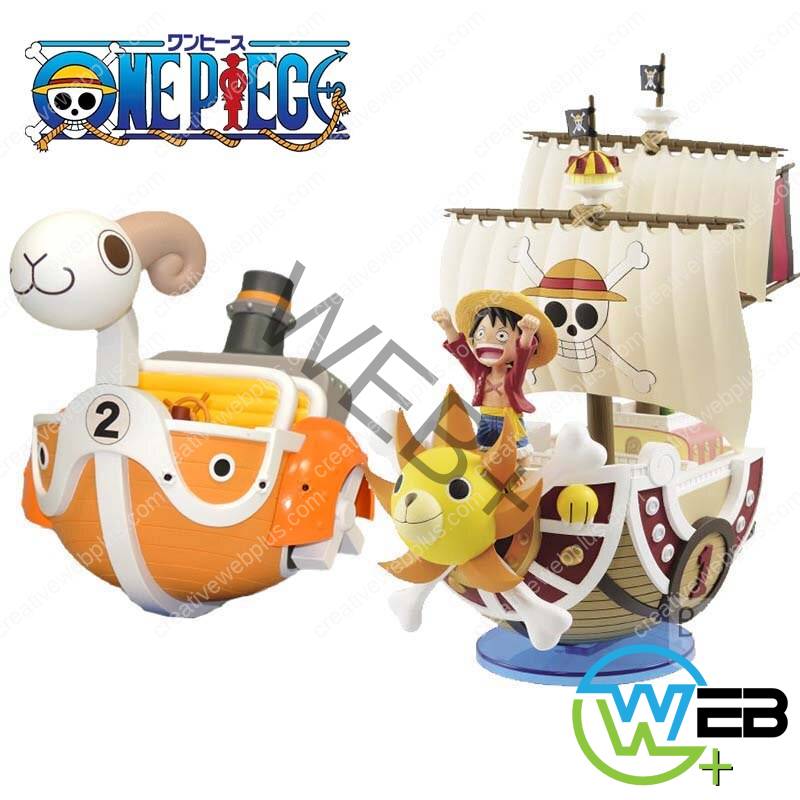 Bandai-figura de acción de One Piece Thousand Sunny Going, Barco Pirata,  ensamblaje, estatua de Anime, modelo de decoración, regalos